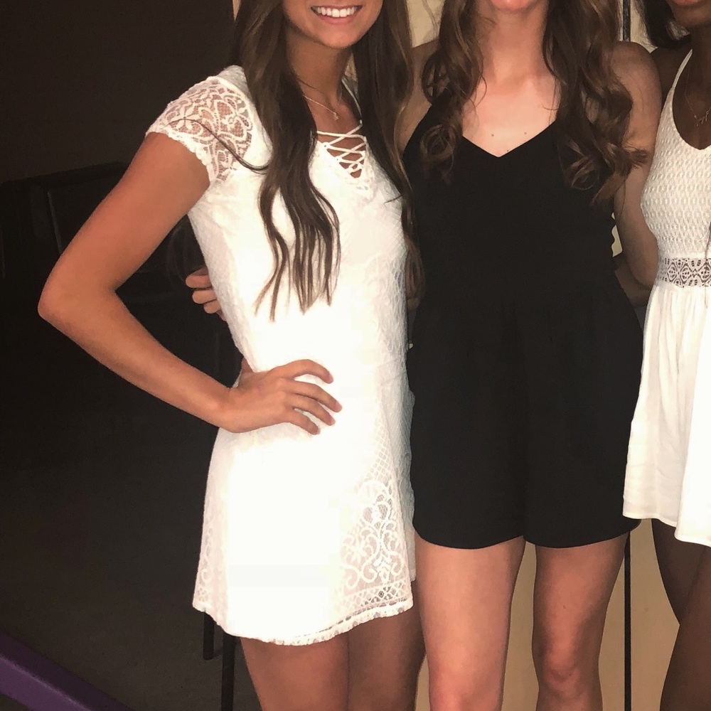 White Lace Hoco Dress